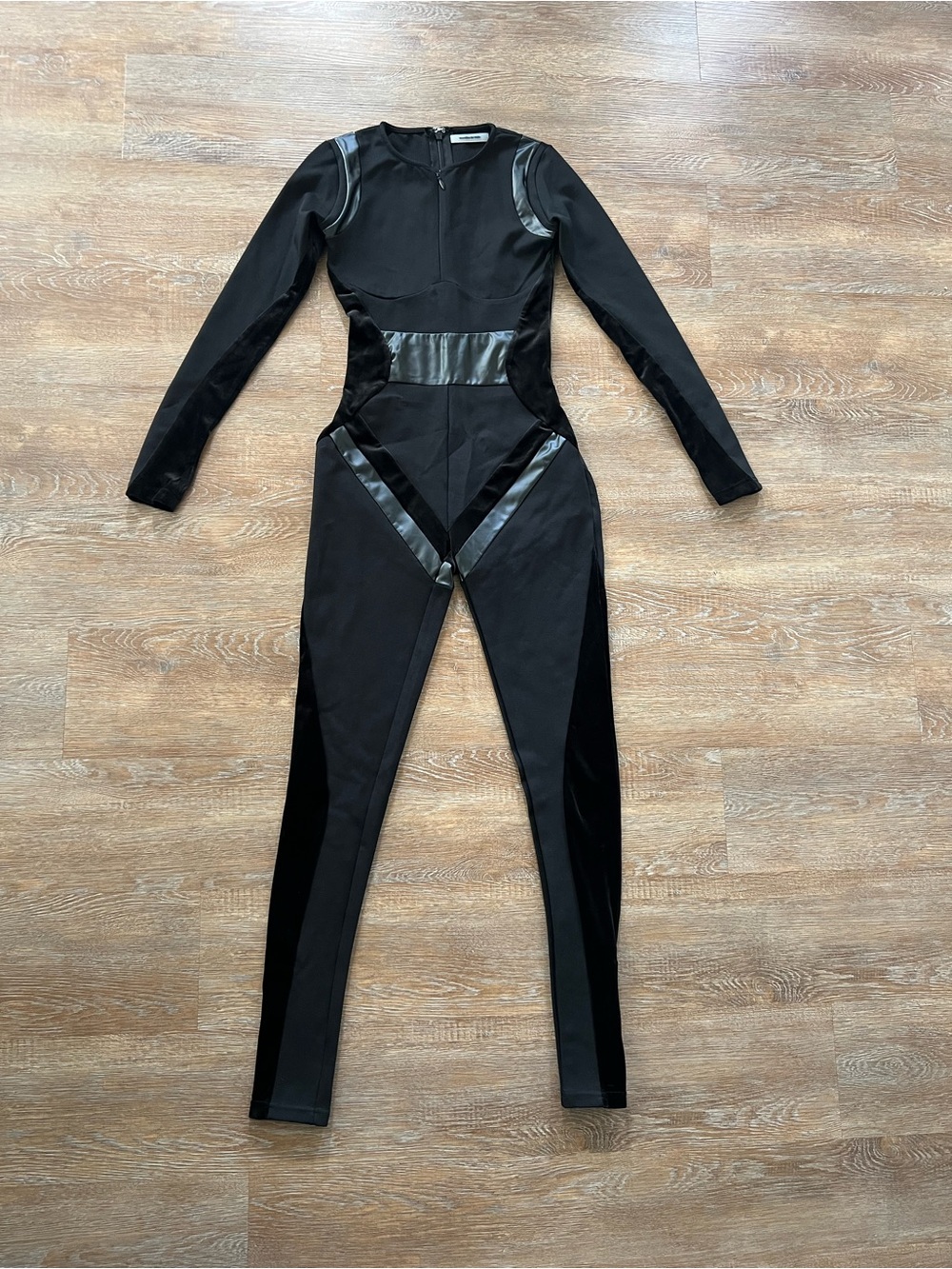 Manière De Voir Black Sculpted Long-Sleeve Jumpsuit | Size UK 8 US 4 - Picture 4 of 16